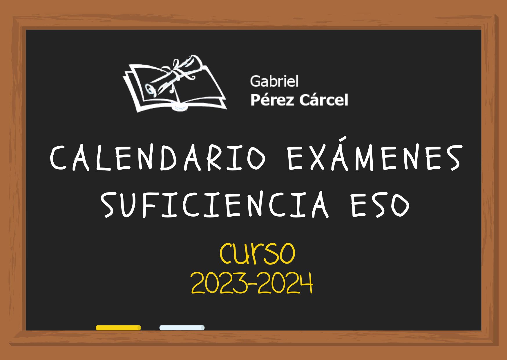CALENDARIO EXÁMENES SUFICIENCIA ESO CURSO 23-24